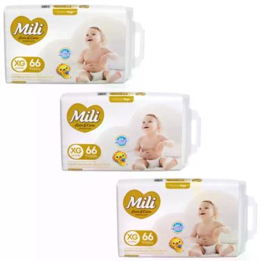 Imagem de Kit C3 Fralda Love & Care Premium XG C66 - Mili