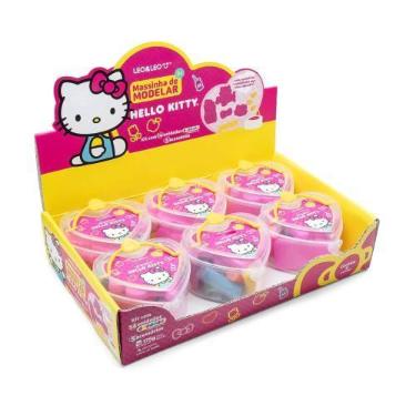 Imagem de Massinha de Modelar Coração Hello Kitty 7 Cores + 5 Moldes - Display c
