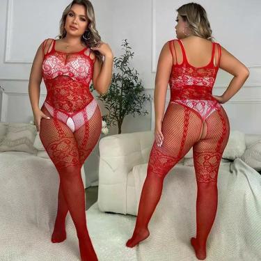 Imagem de Lingerie De Rede Transparente Sem Costura, Body Sexy Ultra Quente - PC