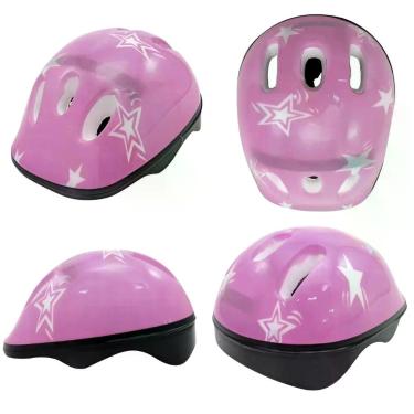 Imagem de Capacete Infantil Importado - Rosa Estrela Mod Ii