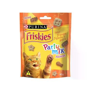 Imagem de Petisco para Gato Adulto Friskies Party Mix - Frango Fígado e Peru 40g