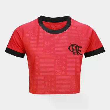 Imagem de Camiseta Cropped Flamengo Legado Feminina - Betel Sport, Vermelho, M