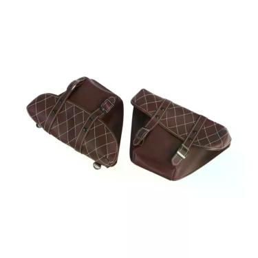 Imagem de Bolsa Lateral Universal Impermeável De Couro Para Motocicleta, Alforje
