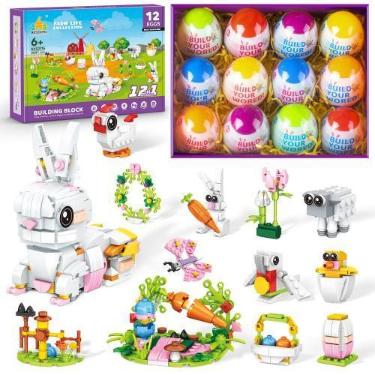 Imagem de Conjunto de brinquedos de construção Wisdom Castle Easter Bunny com co