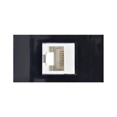 Imagem de Modulo tomada telefone e internet cat5e rj45 pezzi preto