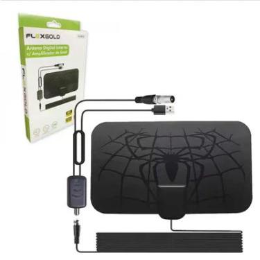 Imagem de Antena Digital Interna Com Amplificador Sinal Booster Flex