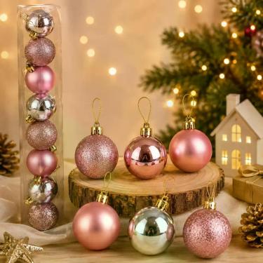 Imagem de Bolinha de Natal 2,5cm - Cor Rose - ZEIN