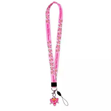 Imagem de Cordão Para Chave ou Crachá - Pantera Cor de Rosa com Pin - - Importad