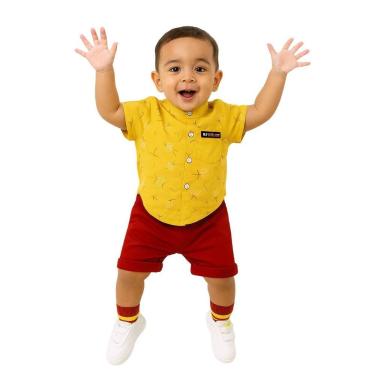 Imagem de Roupa Mauricinho Conjunto Infantil Temático Menino, Laranja, 2