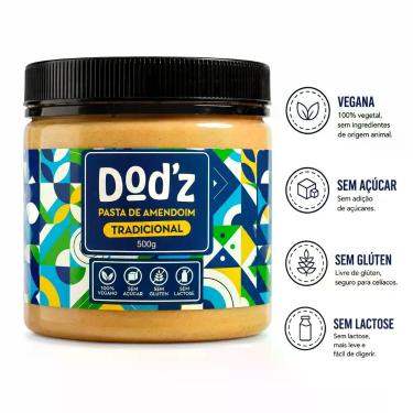 Imagem de Dod'z! Pasta de Amendoim sabor Tradicional  500g
