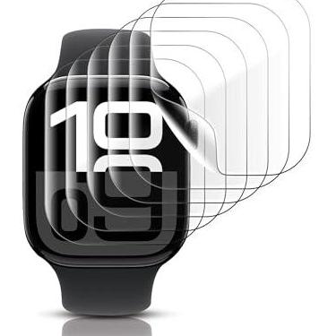 Imagem de Yaekea Protetores de tela Smartwatch para Apple Iwatch Película de hidrogel totalmente adsorvida compatível com Apple Iwatch S10 Smartwatch 46 mm pacote com 6