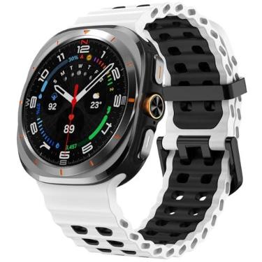 Imagem de SPINYE Pulseiras de relógio compatíveis com Samsung Galaxy Watch Ultra de 47 mm 2025/2024, pulseira esportiva de silicone oceânico macio, respirável, sem lacunas, para Galaxy Watch Ultra 2/Ultra de 47