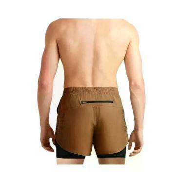 Imagem de Shorts De Treino Masculinos 2 Em 1 De Secagem Rápida Para Corrida E Fi
