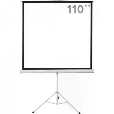 Imagem de Tela de Projeção com Tripé Sumay TTQS110 para Apresentações com Área Visual 200X200 cm Formato 1:1