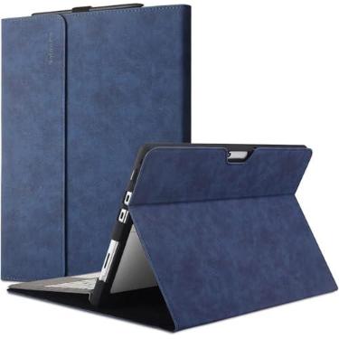 Imagem de SSS·GRGB Capa para Microsoft Surface Pro 8 de 13 polegadas, visualização de vários ângulos, suporte para caneta, dissipação de calor leve, compatível com teclado tipo capa, azul