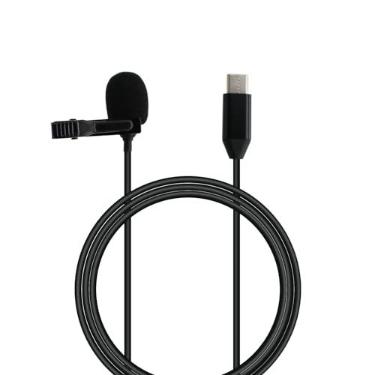 Imagem de PDEEY Microfone Lavalier compatível com DJI Osmo Pocket 3, câmera Insta360 X2 X3 - Clipe de lapela USB-C Lav Microfone externo
