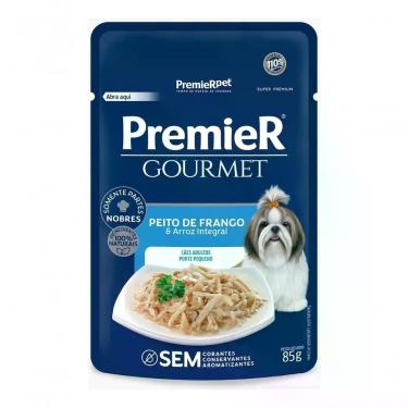 Imagem de Ração Úmida para Cães Premier Gourmet Cães Adultos Pequeno Frango Arroz Integral 85G 1 Unidade