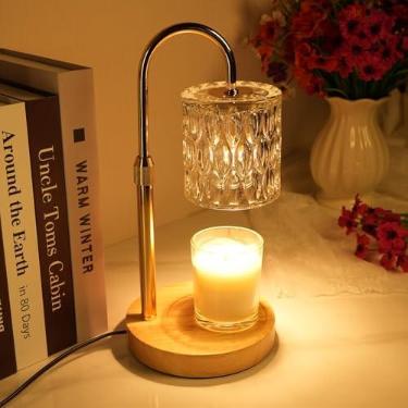 Imagem de Lâmpada de aquecedor de velas com temporizador e regulável, aquecedores elétricos de cera derretida com altura ajustável com 2 lâmpadas, presentes de aniversário para mulheres aquecimento de casa