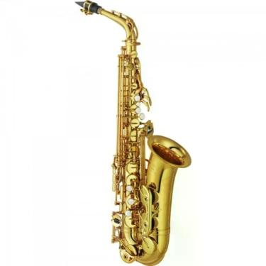 Imagem de Saxofone Alto YAS-62 em Eb Laqueado Dourado com Novo Tudel Estilo 62 e Gravação Artesanal Yamaha