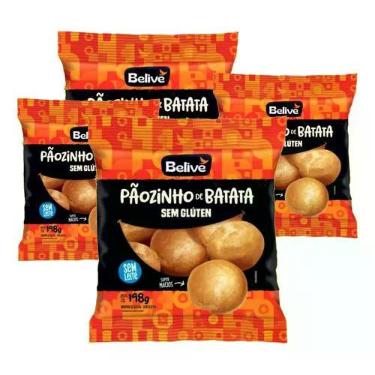 Imagem de Kit c/ 4und Pãozinho de Batata sem Glúten BELIVE 198g