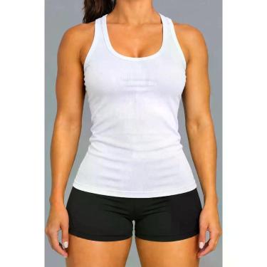 Imagem de Regata Canelada Feminina Básica Fitness Academia Casual Confortável - 