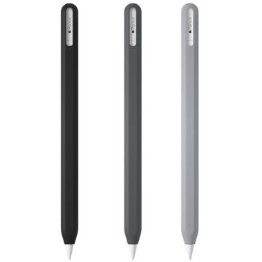 Imagem de AKSHFETH Capa de silicone para Apple USB-C Pencil - capa ultrafina e aderência - 3 pacotes (preto + cinza escuro + cinza)