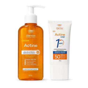 Imagem de Kit Actine Faciel Gel Limpeza 140g + Protetor One FPS50 40g