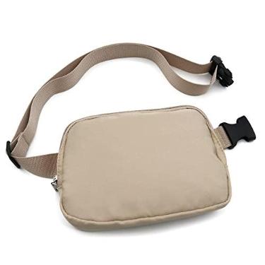 Imagem de Bolsa de cinto feminina Long Keeper – Bolsa de cintura pequena masculina Long Keeper Bolsa transversal de corrida com alça ajustável, Caqui, Small, Pochete casual diária