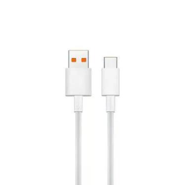 Imagem de Cabo USB-A Para USB-C Xiaomi, Ultrarrápido, Até 120W, Branco