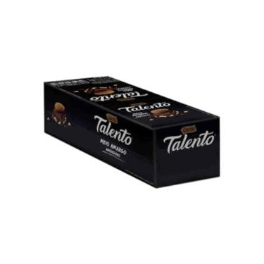 Imagem de Chocolate Amargo Mini Talento Preto Amêndoas 25g C/15un - Garoto