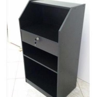 Imagem de Balcão Caixa Box Preto Loja - INFINITILUX MOVEIS, Preto