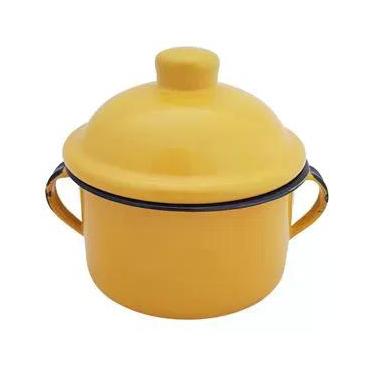 Imagem de Açucareiro Esmaltado Porta Açúcar 450ml Suporte Açúcar Tradicional Amarelo