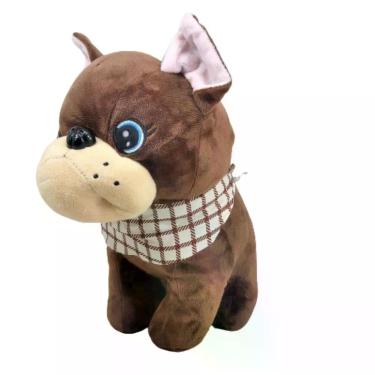 Imagem de Cachorro Pelúcia Marrom 26 Cm Altura