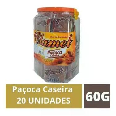 Imagem de Doce Amendoim Paçoca Caseira Clamel Pote 20 Unidades De 60g