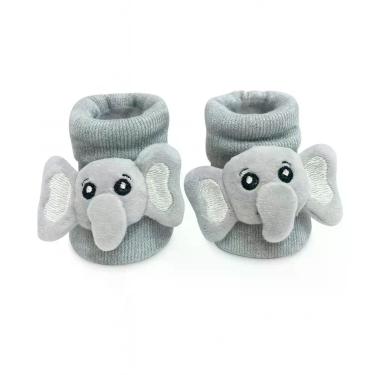Imagem de Meia Antiderrapante para Bebê 0 a 12 Meses 3d Bichinhos - Plin Baby, E