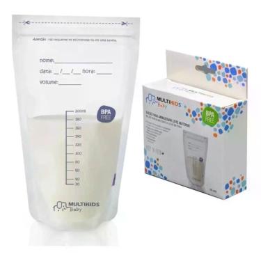 Imagem de Saco Para Congelar Transportar Leite Materno Multikids 25 Un, 200ml