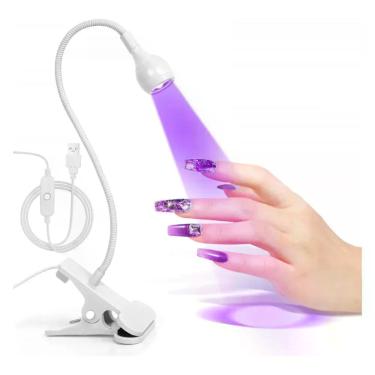 Imagem de Mini Luminária Clip De Mesa Com Led Ultravioleta