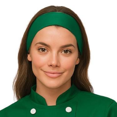 Imagem de Faixa De Cabelo Feminina Para Chef Cozinha Restaurante Confeitaria Pad