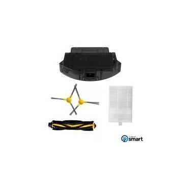 Imagem de Kit reposição para Robô Aspirador KABUM! smart 500/700 - 1 Reservatório + 5 Filtros HEPA + 4 Escovas Laterais + 1 Escova Rotativa - KSHPR195