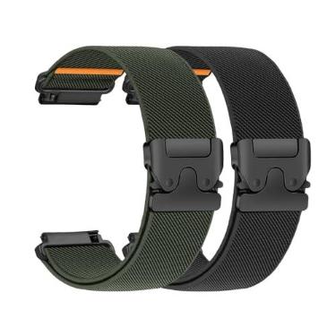 Imagem de Pulseiras elásticas de nylon para Garmin Venu 3 4 2/Vivoactive 4,22 mm de liberação rápida com fivela de paraquedas pulseira de tecido elástico para Samsung Galaxy 3 de 45 mm/relógio de 46 mm/Gear S3