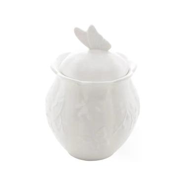 Imagem de Açucareiro em Porcelana Butterfly Flower 14,5x9,5cm - Lyor