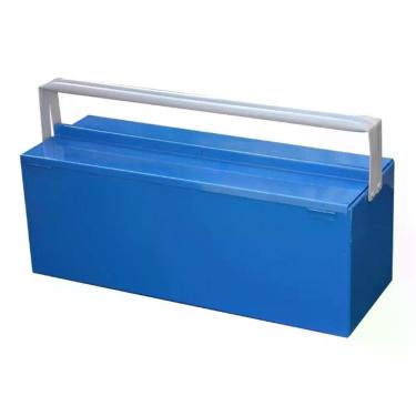 Imagem de Caixa de Ferramentas Alta B-032.OM com Alça e Suporte para Parafusos 30cm em Chapa de Aço Carbono Ouro Minas