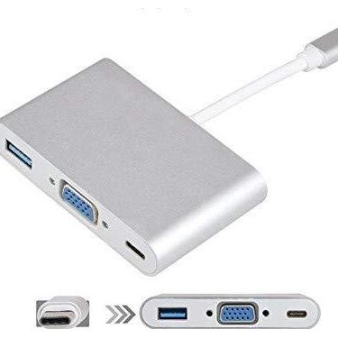 Imagem de Adaptador De Usb-c Para Vga Multiporta 3 Em 1 Vga Usb 3.1-c