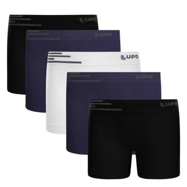 Imagem de Kit 5 Cueca Kids Box Infantil Microfibra Sem Costura Lupo - M, Sortido
