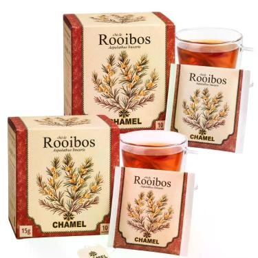Imagem de Chá de Rooibos Chamel Sem Cafeína - 2 Caixas com 10 Sachês (20 Sachês)