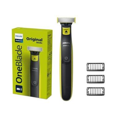 Imagem de Philips OneBlade Barbeador e Aparador Elétrico: Raspa, Apara e Contorna | Barbeia e apara sem irritar a pele | Uso a Seco ou Molhado | Lâmina Dupla Face | 3 Pentes | QP2724/10