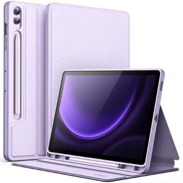 Imagem de JETech Capa Protetora para Samsung Galaxy Tab S9 FE Plus, Lavanda | Suporte Multiângulo, Porta-S Pen, Case Fina, Ativação/Repouso Automático