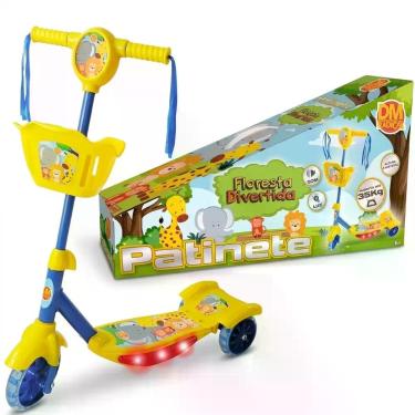 Imagem de Patinete Infantil Floresta Divertida Com Som e Luz - DmToys - DM Brasi