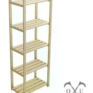 Imagem de Kit Estante Prateleiras Vazadas Madeira Pinus P/ Plantas - Technox