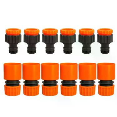 Imagem de Conjunto Profissional Engate Rápido 1/2 + Adaptador 3/4  Irrigação Fác
